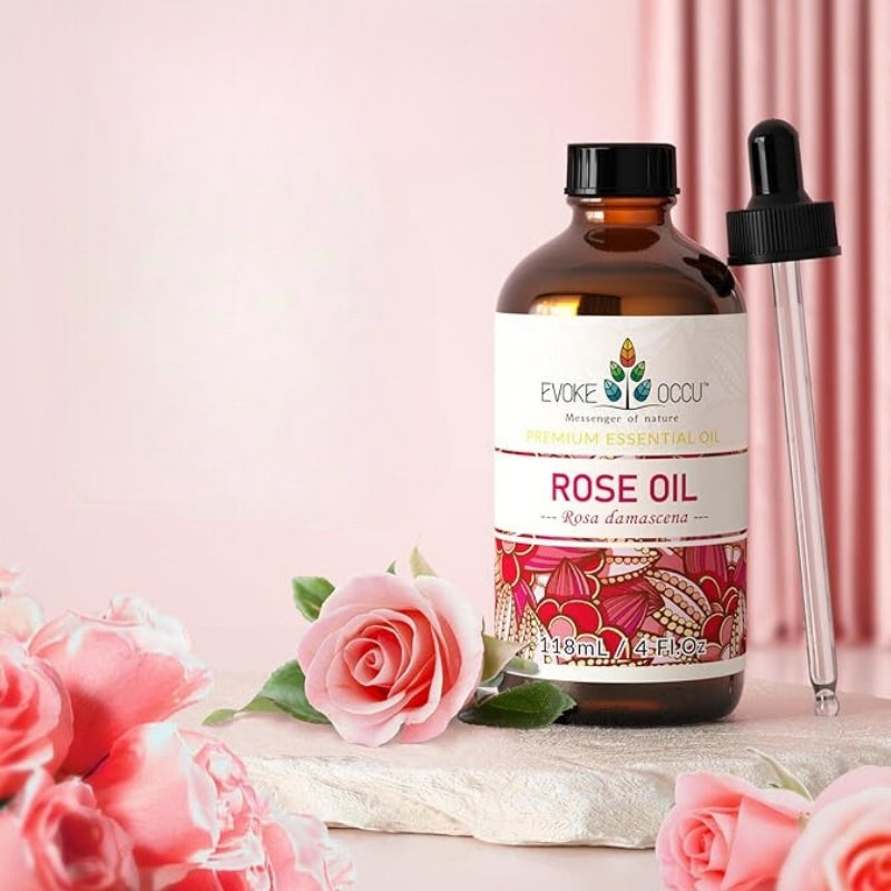 flacon d'huile de rose 